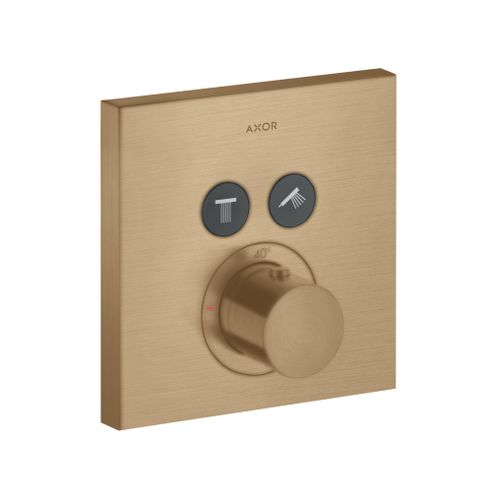 AXOR-HG-AXOR-ShowerSolutions-Thermostat-Unterputz-eckig-fuer-2-Verbraucher-Brushed-Bronze-36715140 gallery number 1